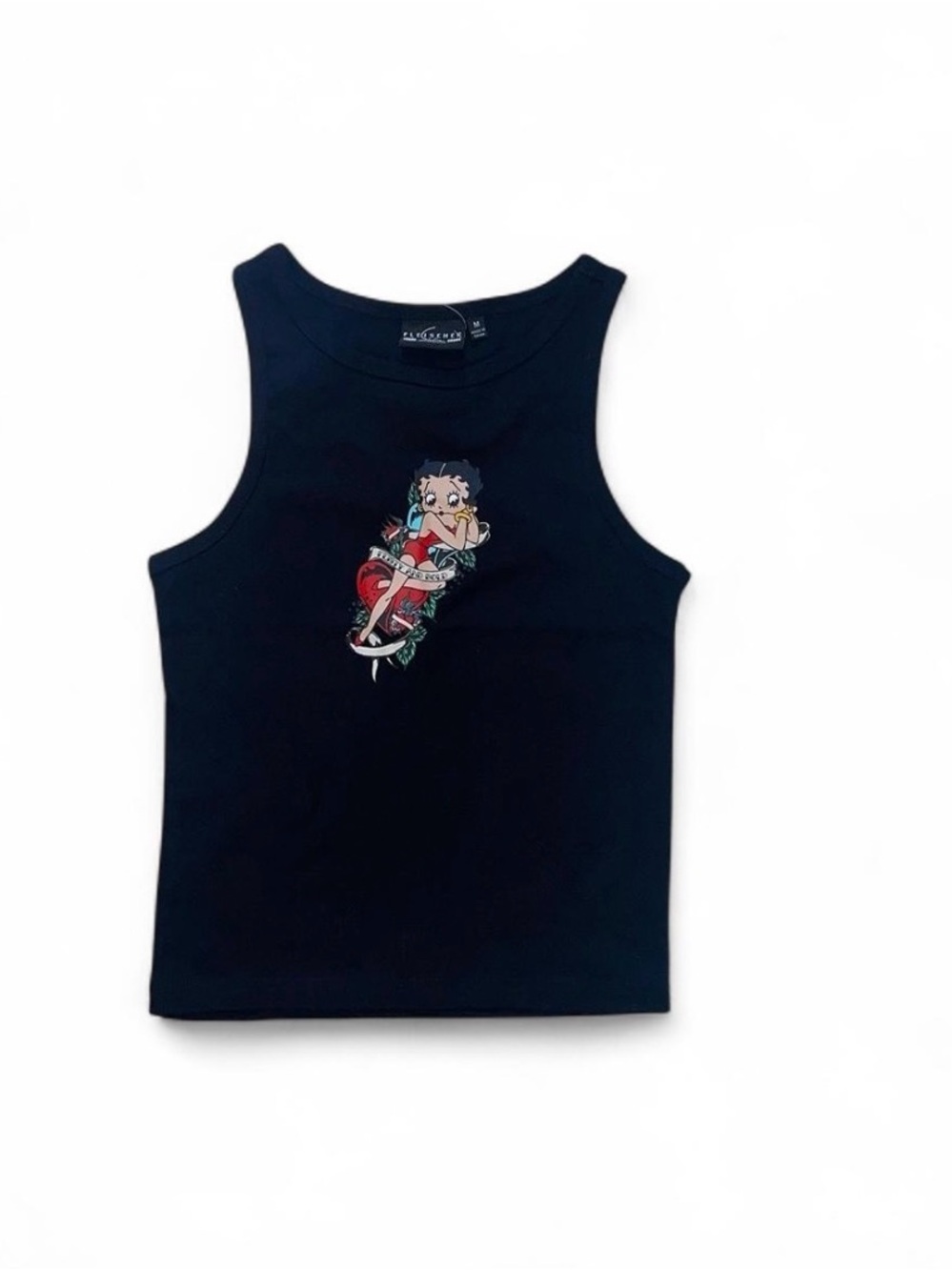 Betty Boop black grunge Y2K style  tank top Medium. Brand new with tags